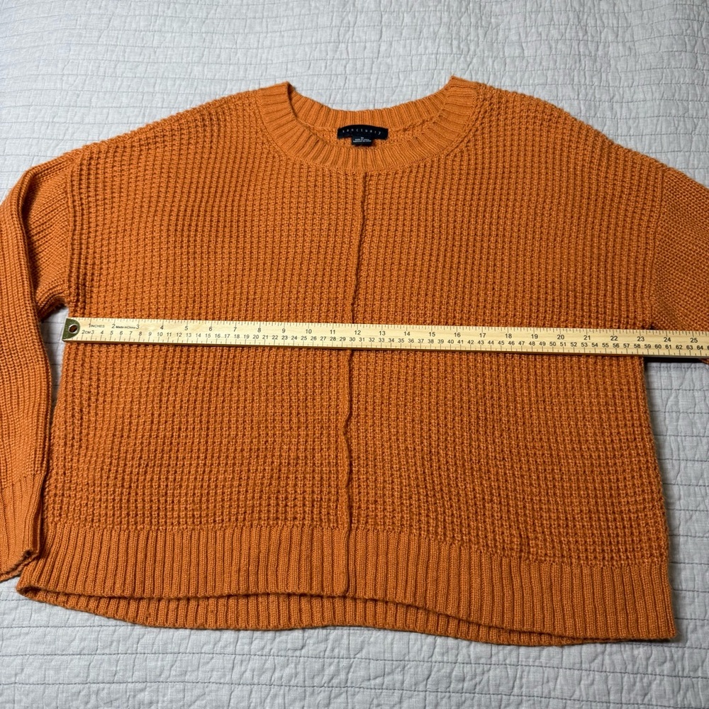 Sanctuary Sorry Not Sorry Waffle LS Knit Sweater Size Medium - Picture 4 of 9
